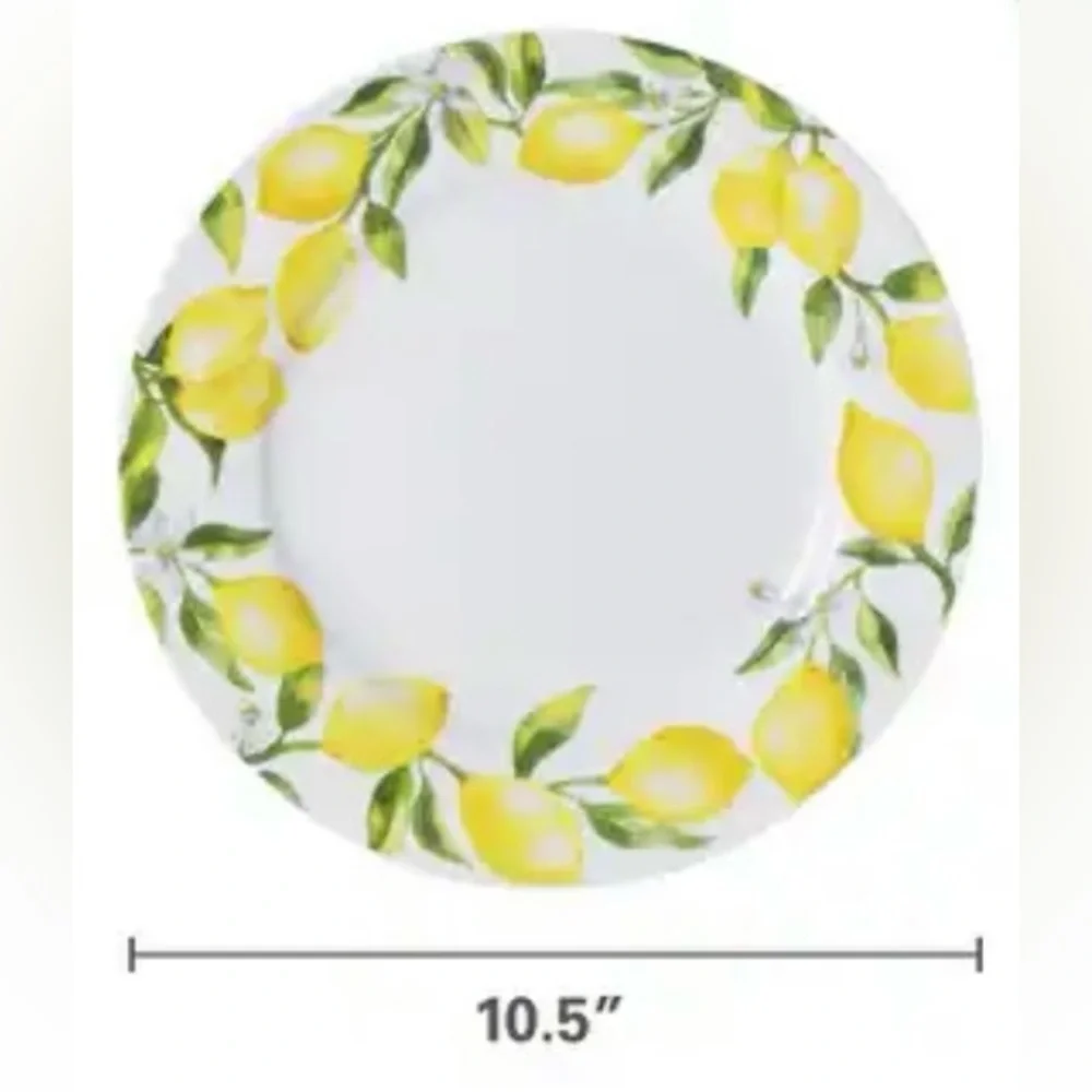 MIKASA Dinner Plates with Lemons, Set of 4. - Picture 2 of 5
